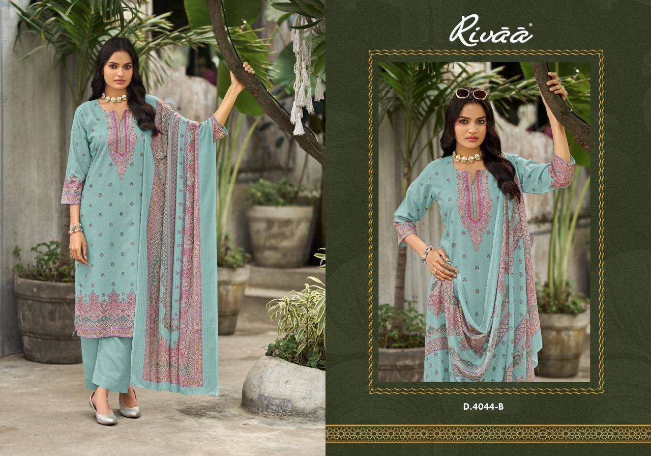  AMAYA By RIVAA 4041A to 4044B Series Beautiful Pakistani Suits Colorful Stylish Fancy Casual Wear Cotton Digital Print Dresses At Wholesale Price